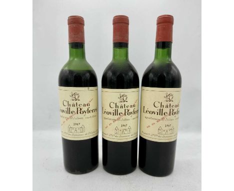 Chateau Leoville-Poyferre 1967
One torn capsule. Slightly marked labels. Levels: two just below top, two upper, one mid and o