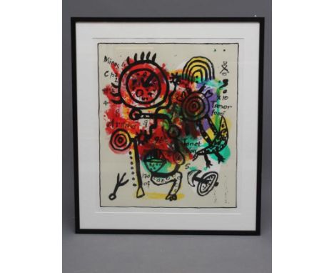 ALAN DAVIE (1920-2014) "Tresor Fone Variation IX", screen print, signed in pencil and dated 2000, plate size 27 1/4" x 22 1/2