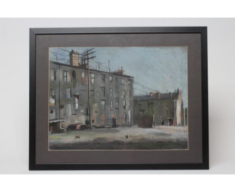 JOHN MACKIE (b.1953), Street Scene, pastel, signed and dated (19)75, 15" x 20 1/4", ebonised frame, together with a print of 