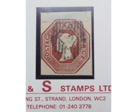 SG 57 10d EMBOSSED (Est. plus 21% premium inc. VAT)Fair clear to huge margins, faint creasing, light cancel