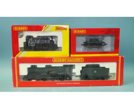Hornby OO gauge, R2086 BR 4-6-0 locomotive and tender, Earl Cairns, no.5053, R2672 Caledonian Railway 0-4-0 tank engine no.27