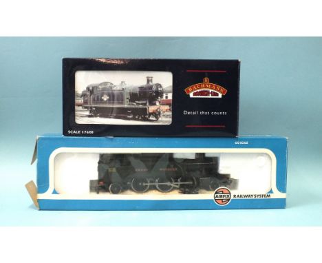 Bachmann OO gauge, 32-076 GWR Class 56XX tank engine, no.6676, boxed and an Airfix 54150-1 GWR 2-6-2 Prairie tank locomotive,