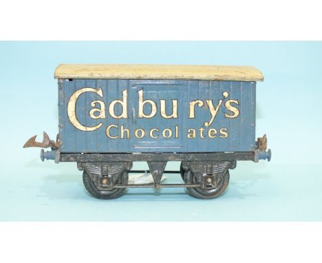 Hornby O gauge, private owners van, Cadbury's Chocolate, 1930's.