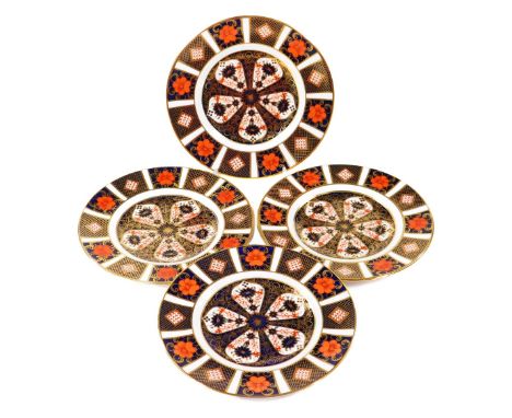 Four Royal Crown Derby Imari pattern side plates, no.1128, printed marks beneath, 16cm dia. (4)