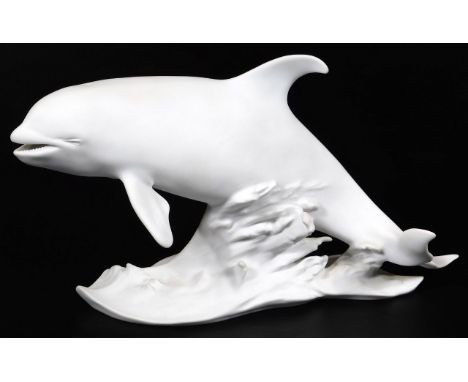 A Kaiser bisque porcelain limited edition figure, of an orca, no.3271, blue print and other marks beneath, 8cm H.