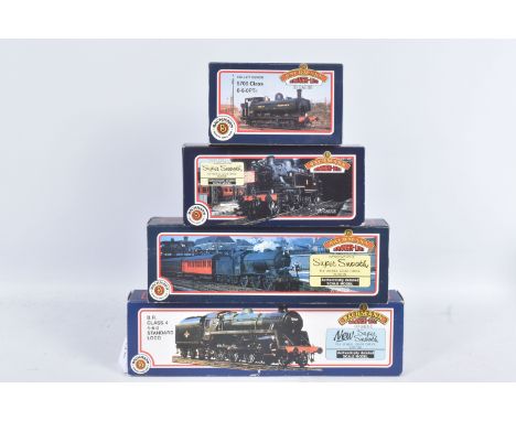 FOUR BOXED BACHMANN BRANCHLINE 00 GAUGE MODEL LOCOMOTIVES, to include a Class 2MT Ivatt 2-6-2T 41202 in BR Black with late cr