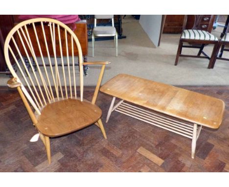 Ercol armchair and Ercol style coffee table. Condition report: see terms and conditions.