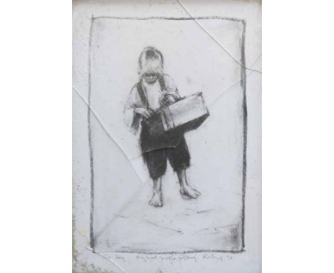 After Harold Riley (1934-),  "The Boy", signed, titled and dated '71 in pencil in the margin, lithograph, 50.5 x 36cm.; 20 x 