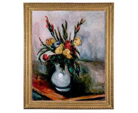 MAURICE DE VLAMINCK , PARIS, 1876 - RUEIL-LA-GADELIÈRE, 1952 Varied Bouquet Oil on canvas 65 x 55 cm Underneath its apparent 