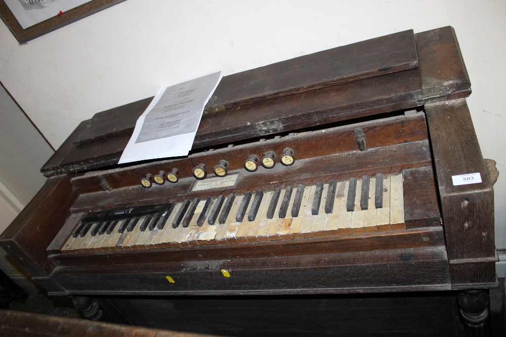 A FRENCH HARMONIUM BY 'ALEXANDRE PERE ET FILS', PARIS. PURCHASED FROM