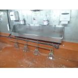 hand wash sink s/s 4-station foot operated