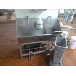 hand wash sink s/s 2-station foot-operated