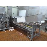 s/s frame conveyor w/ 30 in. x 16 ft. plastic belt c/w Weigh-Tronix mod. WI-110 weight indicator &