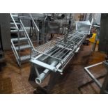 16 in. x 17 ft. L s/s screw conveyor  w/ hopper & sides