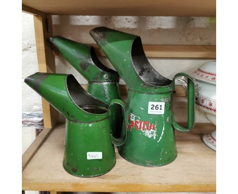 3 VINTAGE OIL CANS