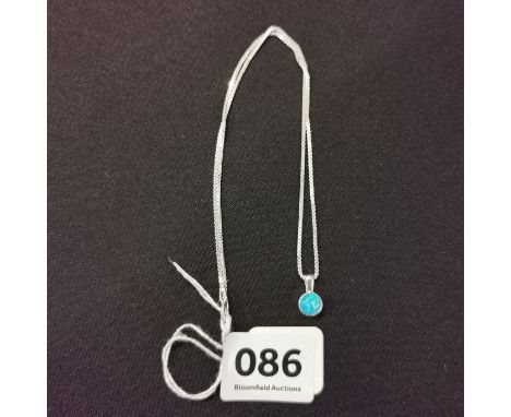SILVER OPAL PENDANT ON SILVER CHAIN