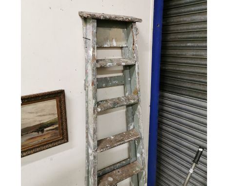 LARGE VINTAGE WOODEN STEPS
