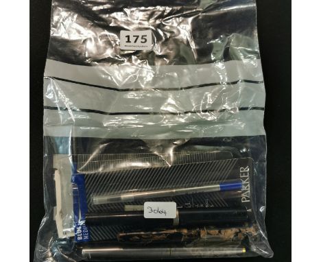 BAG OF VINTAGE PENS AND ACCESSORIES