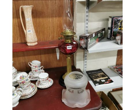 OIL LAMP RUBY BOWL