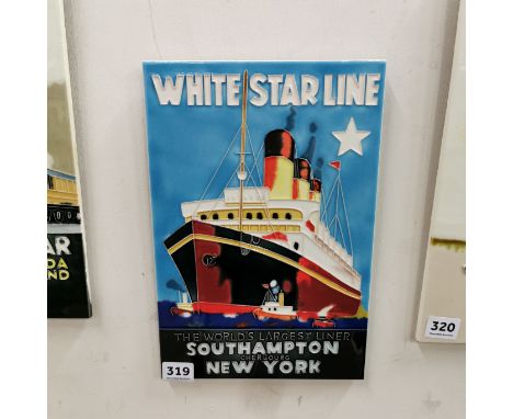 WHITE STAR LINE CERAMIC TILE