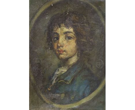 Thomas O'Donnell, oil on canvas, Portrait of an 18th century gentleman, monogrammed, 42 x 29cm