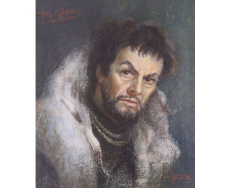 Leonard Boden (b.1911), pastel, Sketch of Tito Gobbi as Macbeth, signed, 47 x 39cm