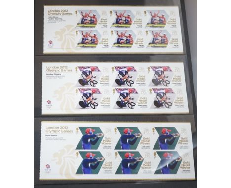 Two albums of world stamps, including Britain and Commonwealth George V to QEII, mostly used and an album of 2012 Olympics an