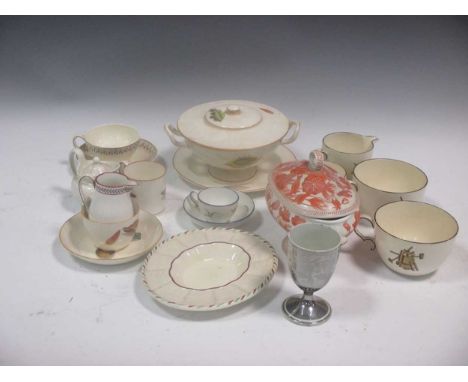 A group of early 19th century and later Wedgwood and other pottery, to include cups and saucers and tureens etc (qty)