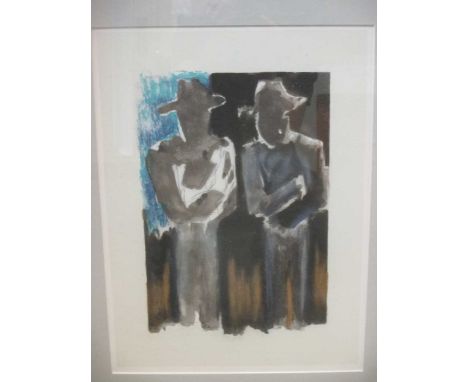Two Figures lithograph 39 x 29cm