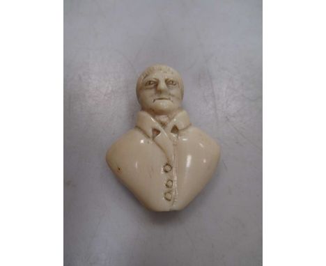 An ivory portrait seal top