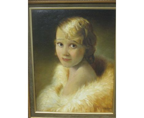 C. A. Cowthoine (British, 20th ecntury) Portrait of a lady, signed and dated '1931', oil on canvas, 45 x 34cm