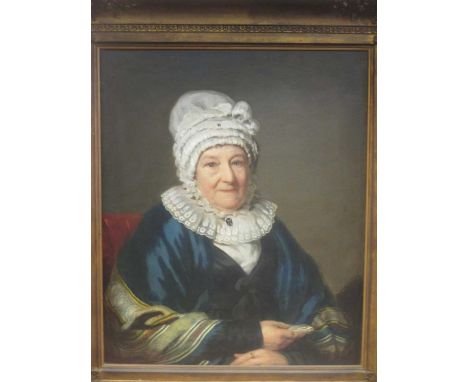 English School (19th century) Portrait of a seated lady, oil on canvas, 73 x 61cm