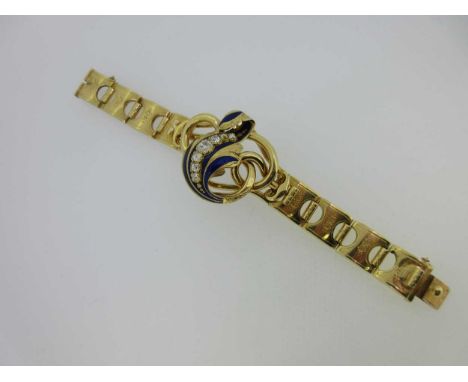 total estimated weight of diamonds approximately 1.25cts, length approximately 18cm, maximum width 3.6cm, gross weight 28.4gC