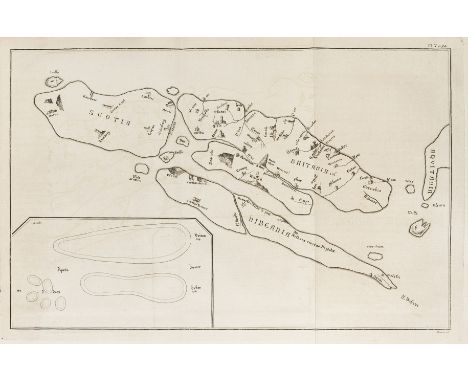 NO RESERVE Britain.- [Gough (Richard)] British Topography..., 2 vol., first edition, engraved title vignettes, 7 folding engr