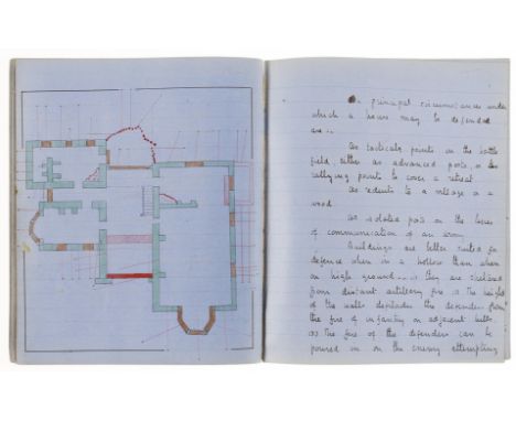 Fortifications.- Steele (Julian McCarty, Maj-Gen., army officer, of Pont Street, London, 1870-1926) Fortification Fair Notes,