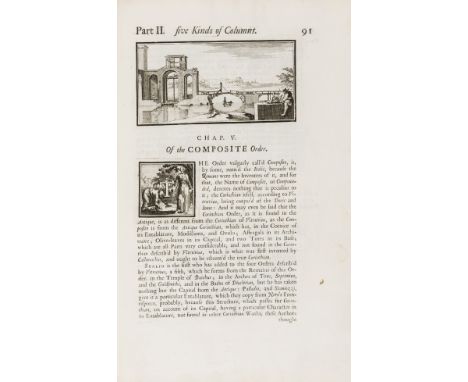 Architecture.- Perrault (Claude) A Treatise of the Five Orders of Columns in Architecture, translated by John James, first ed