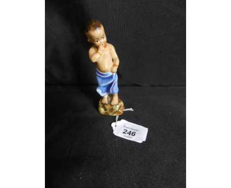 A Royal Worcester figure 'Burma' modelled by F. G. Doughty, height 12cm. 