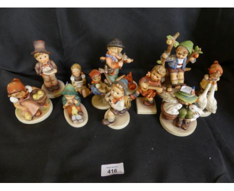 Eleven various Goebel models of children 
