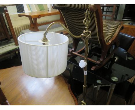 A modern brass standard lamp (sold electrically untested) 