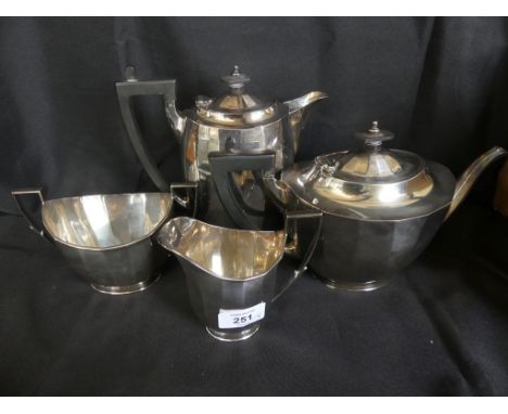 A Mappin & Webb silver-plated four piece tea service 