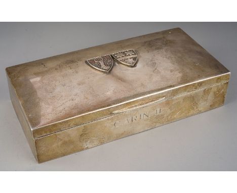 Rare and important WW2 Third Reich Herman Goering Cigar Case. The top of the lid has the Coat of Arms of Hermann Goering, the