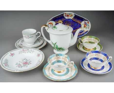 Trisa porcelain part dinner service and a collection of various tea wares to include Spode, Bavarian, Royal Grafton ect (2 bo