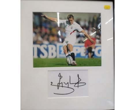 A signed photo of Johnny Wilkinson. 