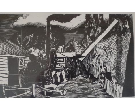 A Lino Print. Steam Engine on a farm. Linocut, also known as lino print, lino printing or linoleum art, is a printmaking tech