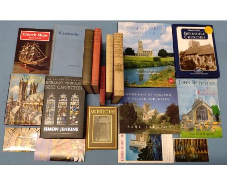 Churches and ecclesiastical architecture books including Francis Frith's Berkshire Churches, English Church Fittings, Furnitu