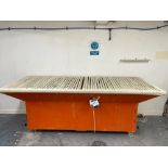 Down draught extraction workbench suitable for sanding, approx. 2500mm x 1010mm x 950mm