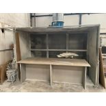 Dry back spray booth, approx. 3300mm x 2250mm x 2300mm to include extraction fan (PLEASE NOTE THE
