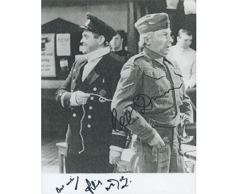 Clive Dunn and Philip Madoc signed Dads Army 10x8 inch black and white photo. Good condition. All autographs are genuine hand