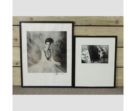 Terence Donovan, 20th century, model, photograph, signed, with blind stamp, 47 x 37cm, John Swannell, nude by a lake, photogr