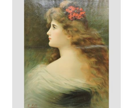 A. Asti, portrait, in gilt frame, 50 x 40cm 